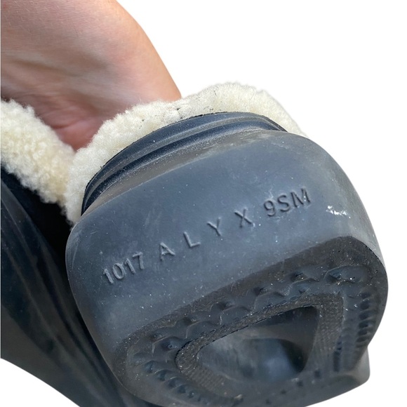 1017 ALYX 9SM Mens black shearling mono mule slip on size 43 - Picture 7 of 7